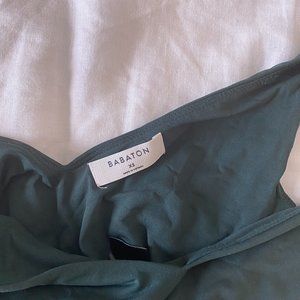 NWOT Aritzia Babaton Green Contour V-Neck Bodysuit size XS
